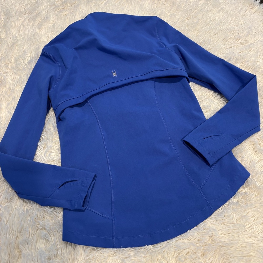 Spyder Active Women's Yoga Jacket Blue Size Medium - Picture 7 of 10